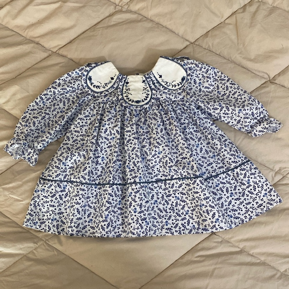 Luli & Me blue floral print dress
